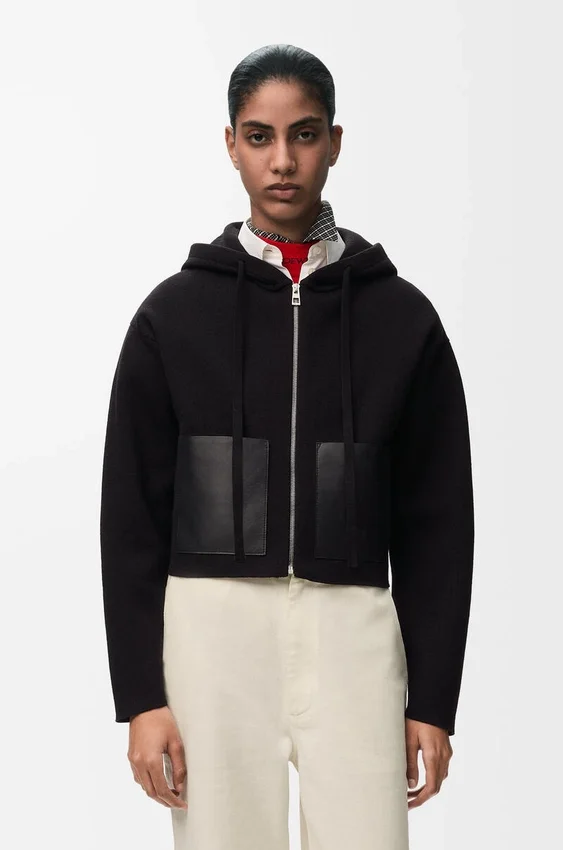 Yün Fermuarlı Kapüşonlu Sweatshirt Yün Fermuarlı Kapüşonlu Sweatshirt