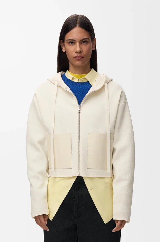 Yün Fermuarlı Kapüşonlu Sweatshirt Yün Fermuarlı Kapüşonlu Sweatshirt