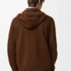 Yün Fermuarlı Kapüşonlu Sweatshirt