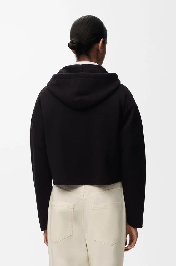 Yün Fermuarlı Kapüşonlu Sweatshirt Yün Fermuarlı Kapüşonlu Sweatshirt
