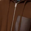 Yün Fermuarlı Kapüşonlu Sweatshirt