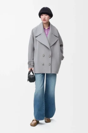 Yün Pebble Peacoat