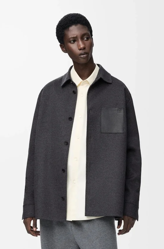 Yün ve Kaşmir Overshirt Yün ve Kaşmir Overshirt