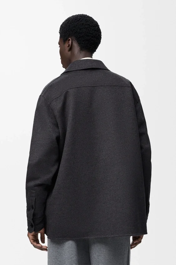 Yün ve Kaşmir Overshirt Yün ve Kaşmir Overshirt