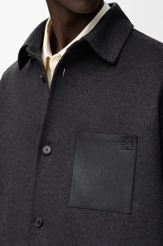 Yün ve Kaşmir Overshirt Yün ve Kaşmir Overshirt