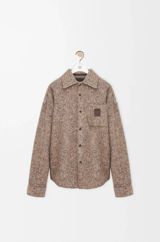 Yün ve Lama Karışımından Üretilmiş Overshirt Yün ve Lama Karışımından Üretilmiş Overshirt