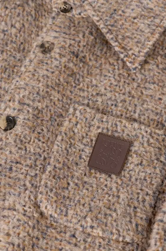 Yün ve Lama Karışımından Üretilmiş Overshirt Yün ve Lama Karışımından Üretilmiş Overshirt