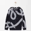 Yün ve Pamuktan Üretilmiş Fermuarlı Kapüşonlu Sweatshirt Yün ve Pamuktan Üretilmiş Fermuarlı Kapüşonlu Sweatshirt