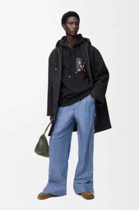 Pamuktan Rahat Kesim Kapüşonlu Sweatshirt