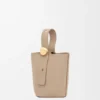 Yumuşak Damarlı Dana Derisinden Mini Pebble Bucket Çanta