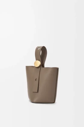 Yumuşak Damarlı Dana Derisinden Mini Pebble Bucket Çanta