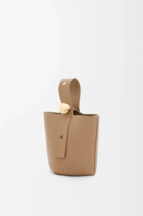 Yumuşak Damarlı Dana Derisinden Mini Pebble Bucket Çanta