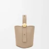 Yumuşak Damarlı Dana Derisinden Mini Pebble Bucket Çanta