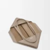 Yumuşak Damarlı Dana Derisinden Orta Boy Yatay Puzzle Fold Tote Çantası Yumuşak Damarlı Dana Derisinden Orta Boy Yatay Puzzle Fold Tote Çantası