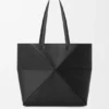Yumuşak Damarlı Dana Derisinden Orta Boy Yatay Puzzle Fold Tote Çantası Yumuşak Damarlı Dana Derisinden Orta Boy Yatay Puzzle Fold Tote Çantası