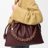 Yumuşak Nappa Kuzu Derisinden Büyük Flamenco Purse Yumuşak Nappa Kuzu Derisinden Büyük Flamenco Purse