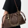Yumuşak Nappa Kuzu Derisinden Büyük Flamenco Purse Yumuşak Nappa Kuzu Derisinden Büyük Flamenco Purse