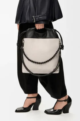 Yumuşak Nappa Kuzu Derisinden Flamenco Purse Tote Çantası