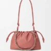 Yumuşak Nappa Kuzu Derisinden Orta Boy Flamenco Purse Yumuşak Nappa Kuzu Derisinden Orta Boy Flamenco Purse